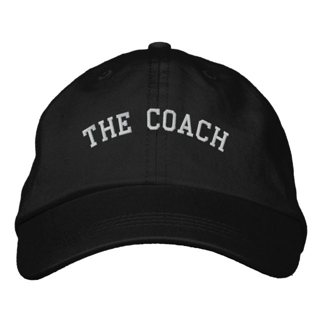 Der Trainer Basic anpassbar bestickte Cap Black Baseballkappe (Vorderseite)