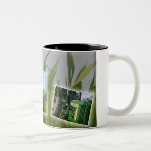 Der Traktor des Großvaters Zweifarbige Tasse