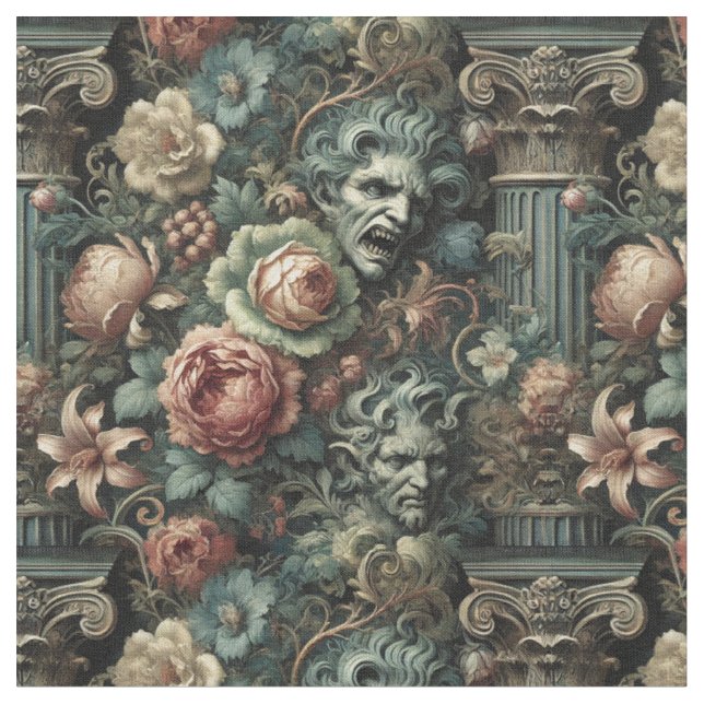 Der Trauerrat - gotische klassische Tile Stoff (Nahaufnahme)
