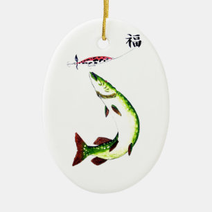 Der Traum der Pike-Fischer Keramikornament