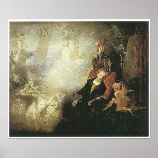 Der Traum des Künstlers, 1857 Poster (Vorne)