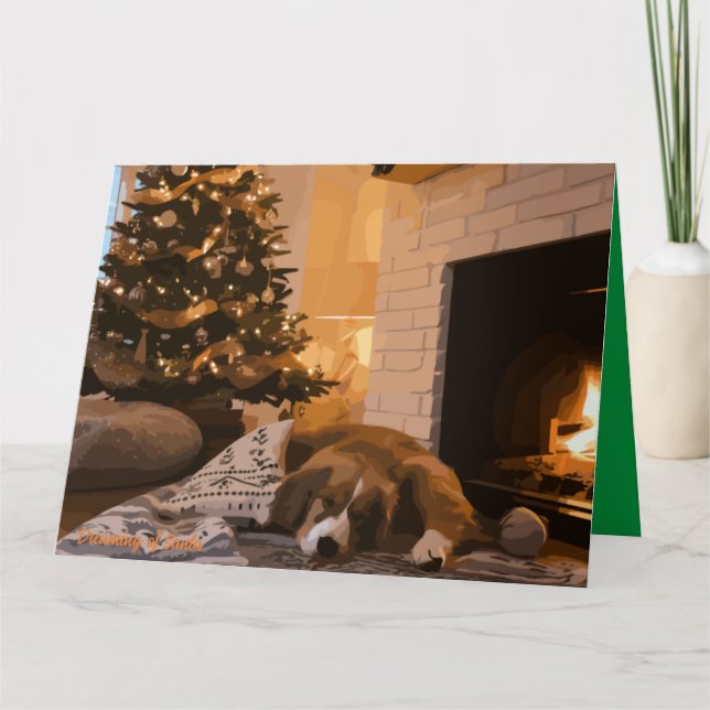 Der Traum vom Weihnachtsmann Karte (Vorderseite)