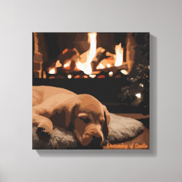 Der Traum vom Weihnachtsmann Leinwanddruck