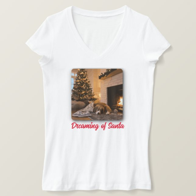 Der Traum vom Weihnachtsmann T-Shirt (Design vorne)