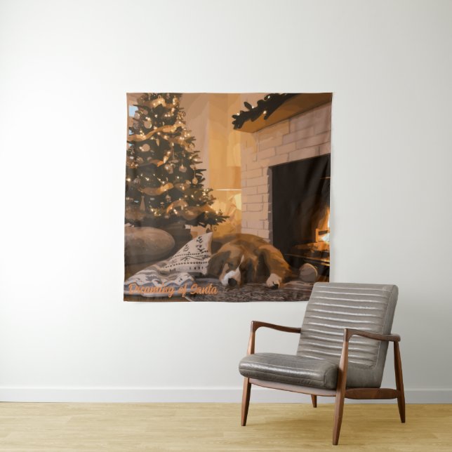 Der Traum vom Weihnachtsmann Wandteppich (Beispiel)