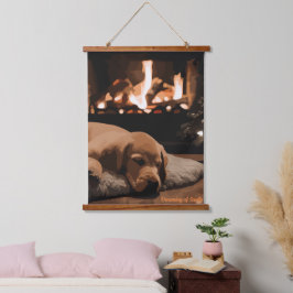 Der Traum vom Weihnachtsmann Wandteppich Mit Holzrahmen