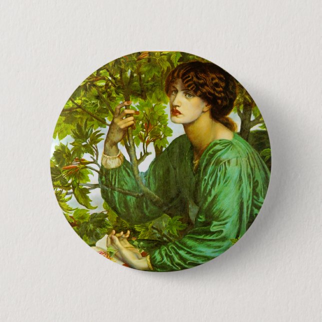 Der Traum von Dante Gabriel Rossetti Button (Vorderseite)