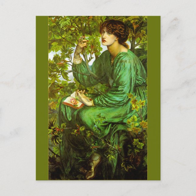 Der Traum von Dante Gabriel Rossetti Postkarte (Vorderseite)