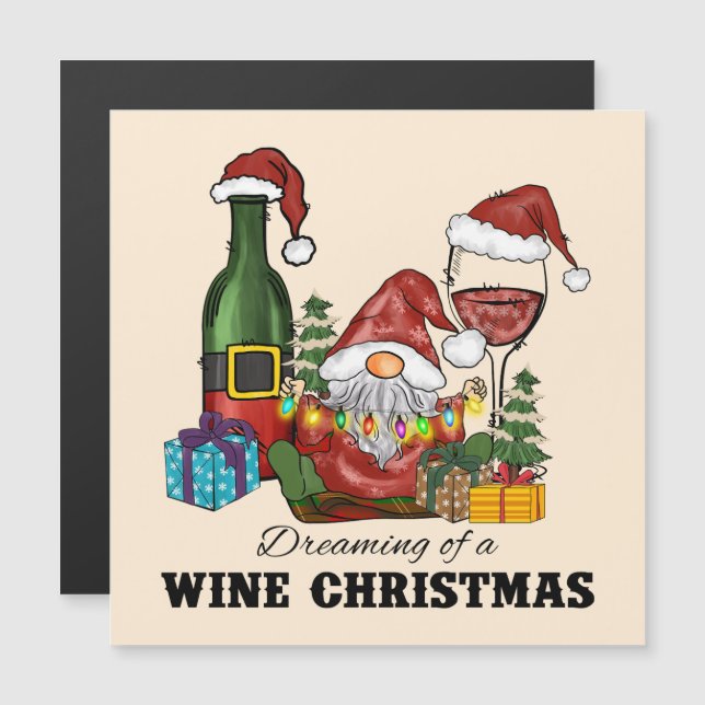 Der Traum von einem Weihnachtsfest Magnetkarte (Vorne/Hinten)
