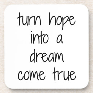 Der Traum wird wahr harter Plastik-Untersetzer Getränkeuntersetzer