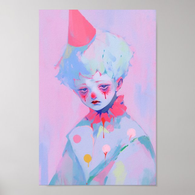Der traurige junge Clown Poster (Vorne)