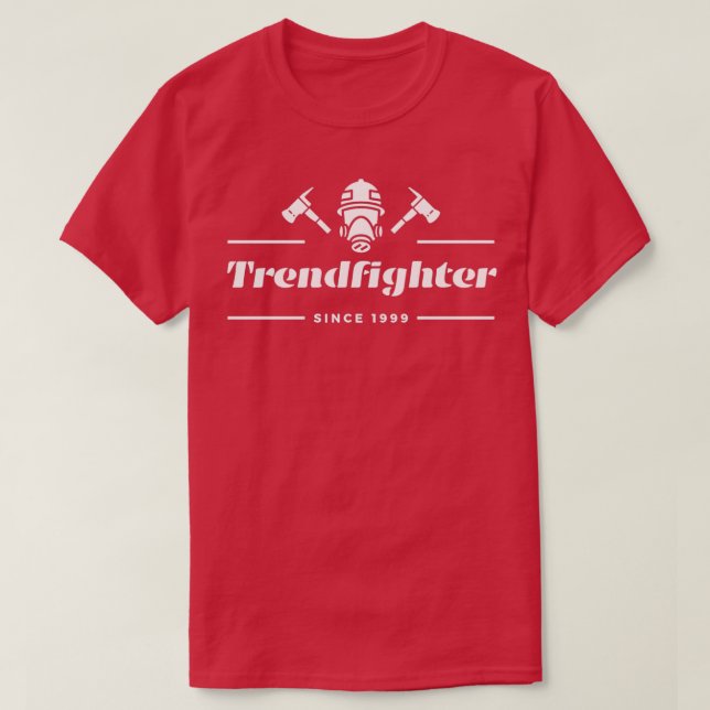 Der Trend kämpft weiß T-Shirt (Design vorne)
