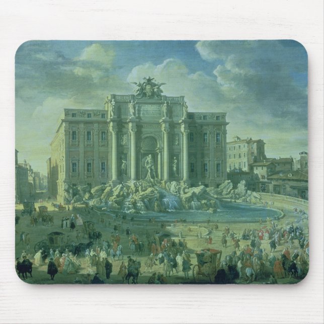 Der Trevi-Brunnen in Rom, 1753-56 Mousepad (Vorne)