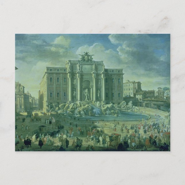 Der Trevi-Brunnen in Rom, 1753-56 Postkarte (Vorderseite)