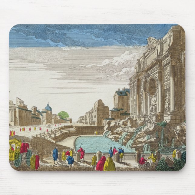 Der Trevi-Brunnen, Rom Mousepad (Vorne)