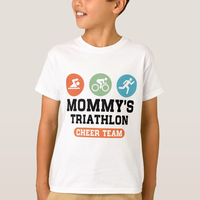 Der Triathlon-Beifall-Team der Mama T-Shirt (Vorderseite)