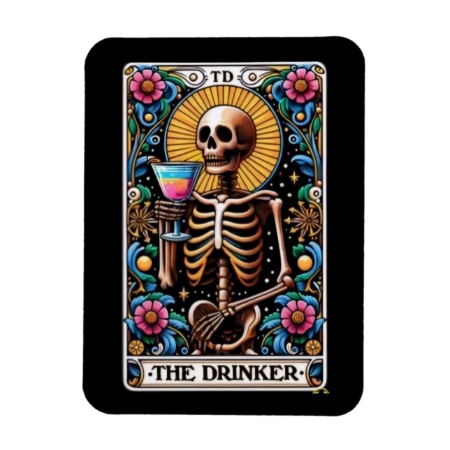 Der Trinker Tarotkartenmagnet Magnet (Vertikal)