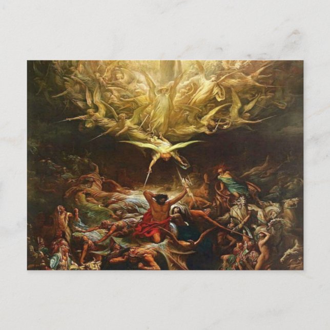 Der Triumph des Christentums durch Gustave Dore Postkarte (Vorderseite)