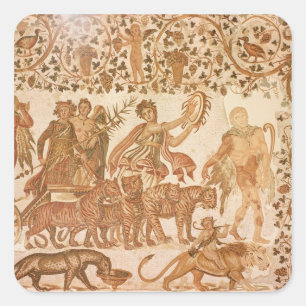 Der Triumph Dionysos Quadratischer Aufkleber
