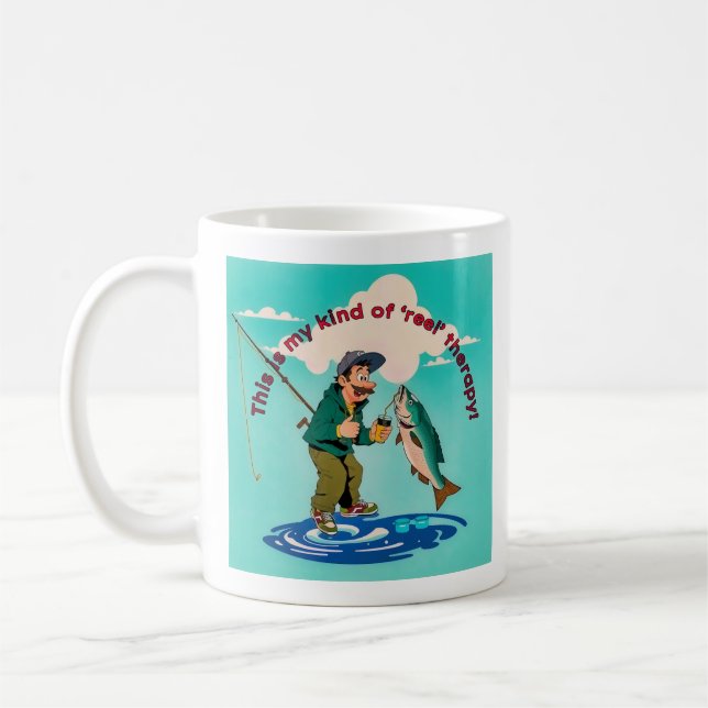 Der Triumph eines jungen Anglers Kaffeetasse (Links)