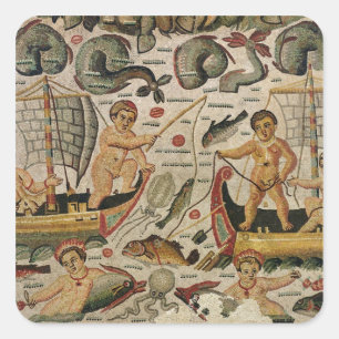 Der Triumph Neptun und Amphitrites Quadratischer Aufkleber