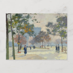 Der Triumphbogen im Herbst in Paris Postkarte