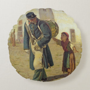 Der Trommel-Schläger, 1867 Rundes Kissen