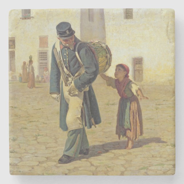 Der Trommel-Schläger, 1867 Steinuntersetzer (Vorderseite)