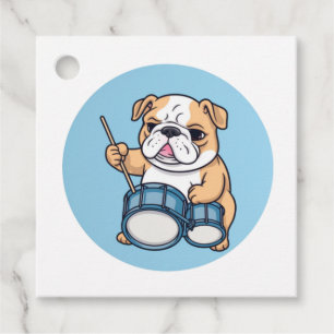 Der trommelnde Bulldog-Beats und Bulldog-Grooves Geschenkanhänger