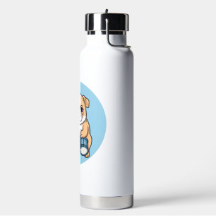 Der trommelnde Bulldogge-Beats und Bulldog-Grooves Trinkflasche
