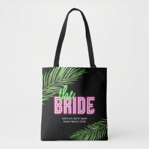 Der tropische Bach der Braut Grün und Rosa Tasche