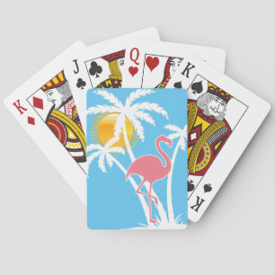 Der tropische Flamingo Palm Spielkarten