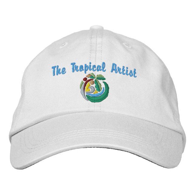 Der tropische Künstler Bestickte Baseballkappe (Vorderseite)