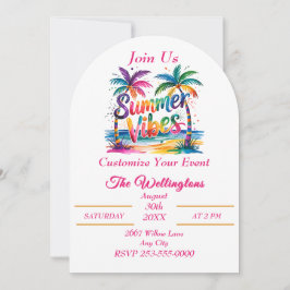 Der tropische Palmenbaum des Sommers Vibes wird in Einladung