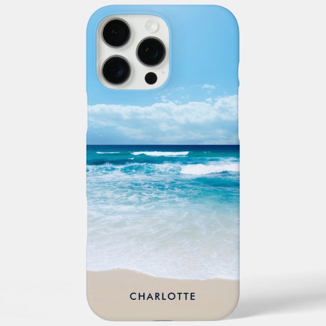 Der tropische Sandstrand iPhone 16 Pro Max Hülle (Rückseite)