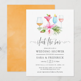 Der tropische Strand und die Bar Einladung