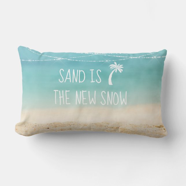 Der tropische Winter Beach Sand ist der neue Schne Lendenkissen (Vorderseite)