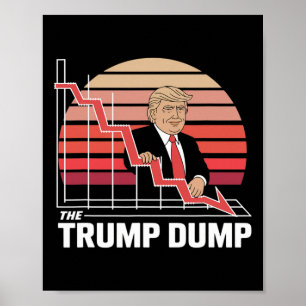 Der Trump Müllberg Lustig Anti Trump Börsencrash Poster