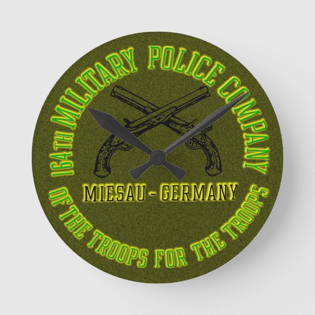 der Truppen für die Truppen Runde Wanduhr (Vorderseite)