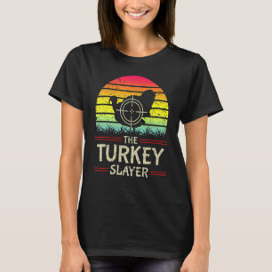 Der Truthahn Mörder Retro Truthahn Jagd Erntedank T-Shirt