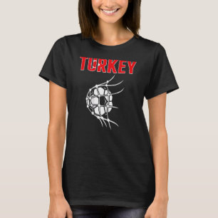 Der türkische Fußball-Ball im Netz unterstützt tür T-Shirt