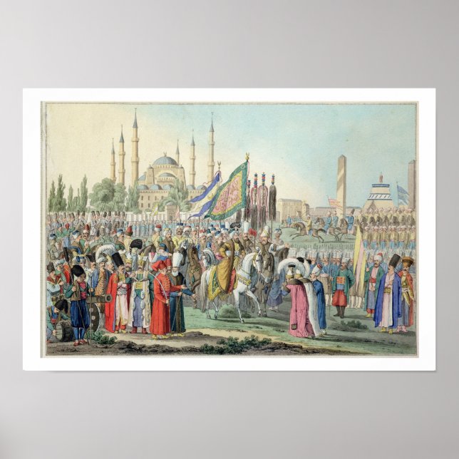 Der türkische Sultan überprüft seine Janissären (e Poster (Vorne)