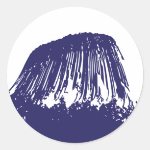 Der Turm des Teufels Runder Aufkleber