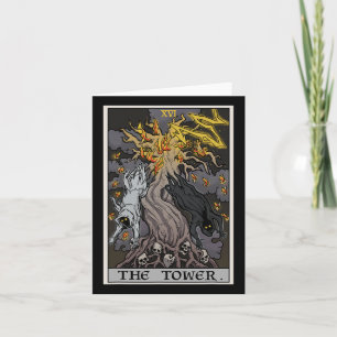 Der Turm Tarot Card Halloween Baum des Lebens goti Karte