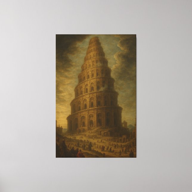 Der Turm von Babel Leinwanddruck (Vorderseite)