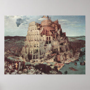 Der Turm von Babel - Pieter Bruegel der Ältere Poster