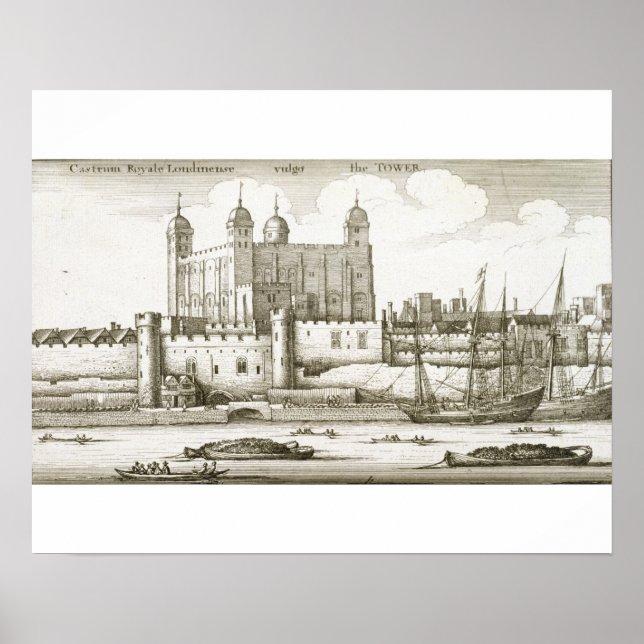 Der Turm von London, 1647 (Gravieren) Poster (Vorne)
