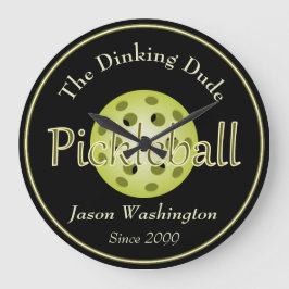 Der Typ Pickleball-Typ, der an der Wand hängt Große Wanduhr