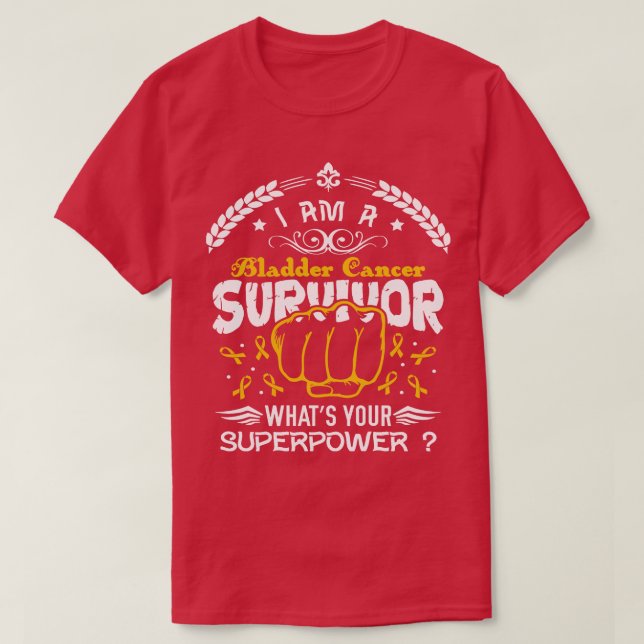 Der Überlebende des Blasen-Krebsbewusstseins T-Shirt (Design vorne)