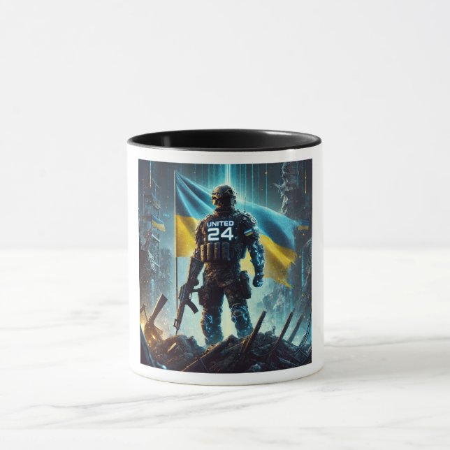 Der ukrainische Soldat der Hoffnung Tasse (Zentrum)